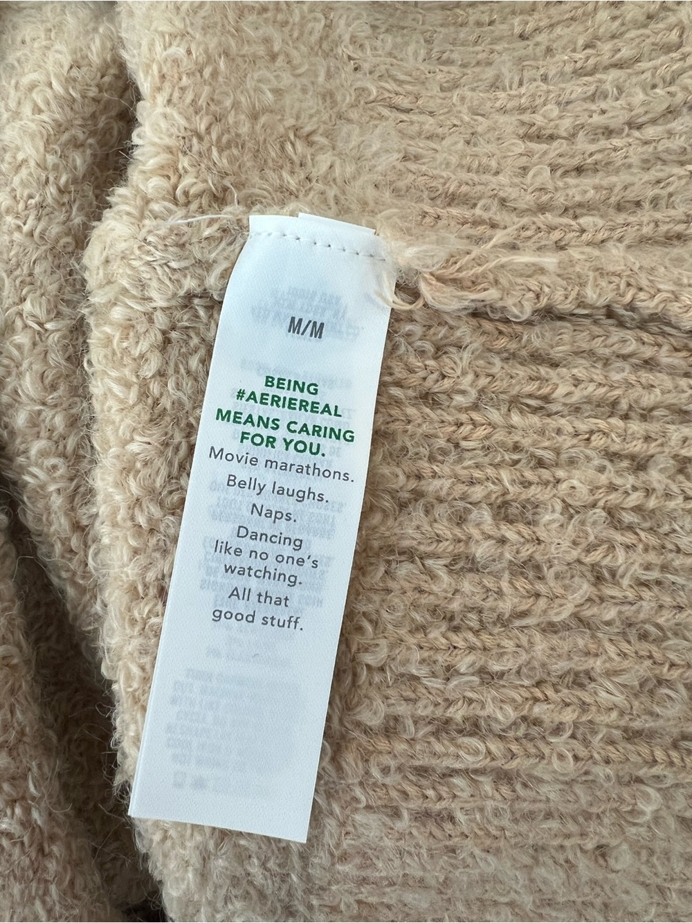 aerie Cozy V-Neck Sweater in Camel - Picture 12 of 13